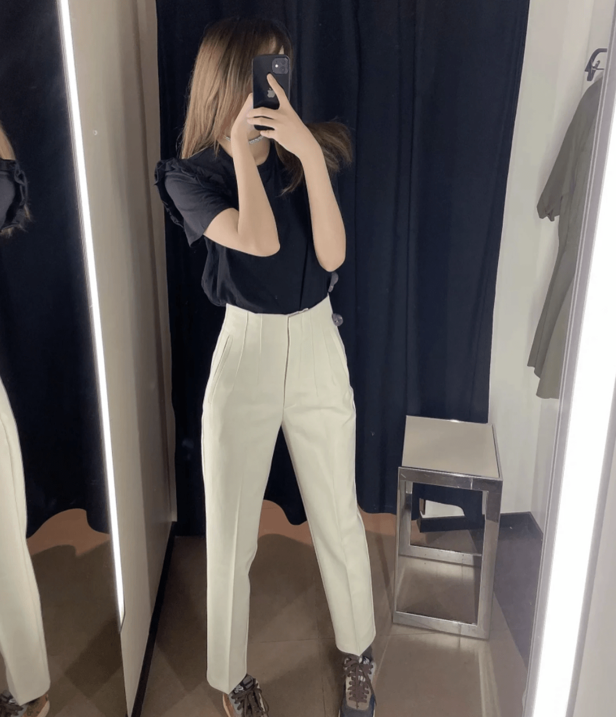 Dames Slim Fit Elegante Broek Van Premium Stof