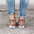 Dames Slip-On Canvas Sneakers Met Elastische Inzetstukken