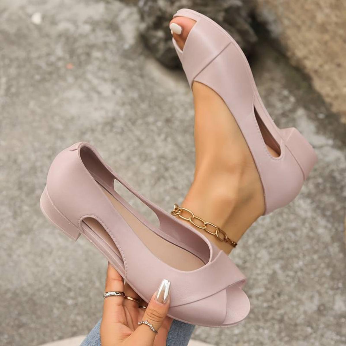 Dames T-Strap Sandalen Met Gevlochten Banden En Verstelbare Enkelriem