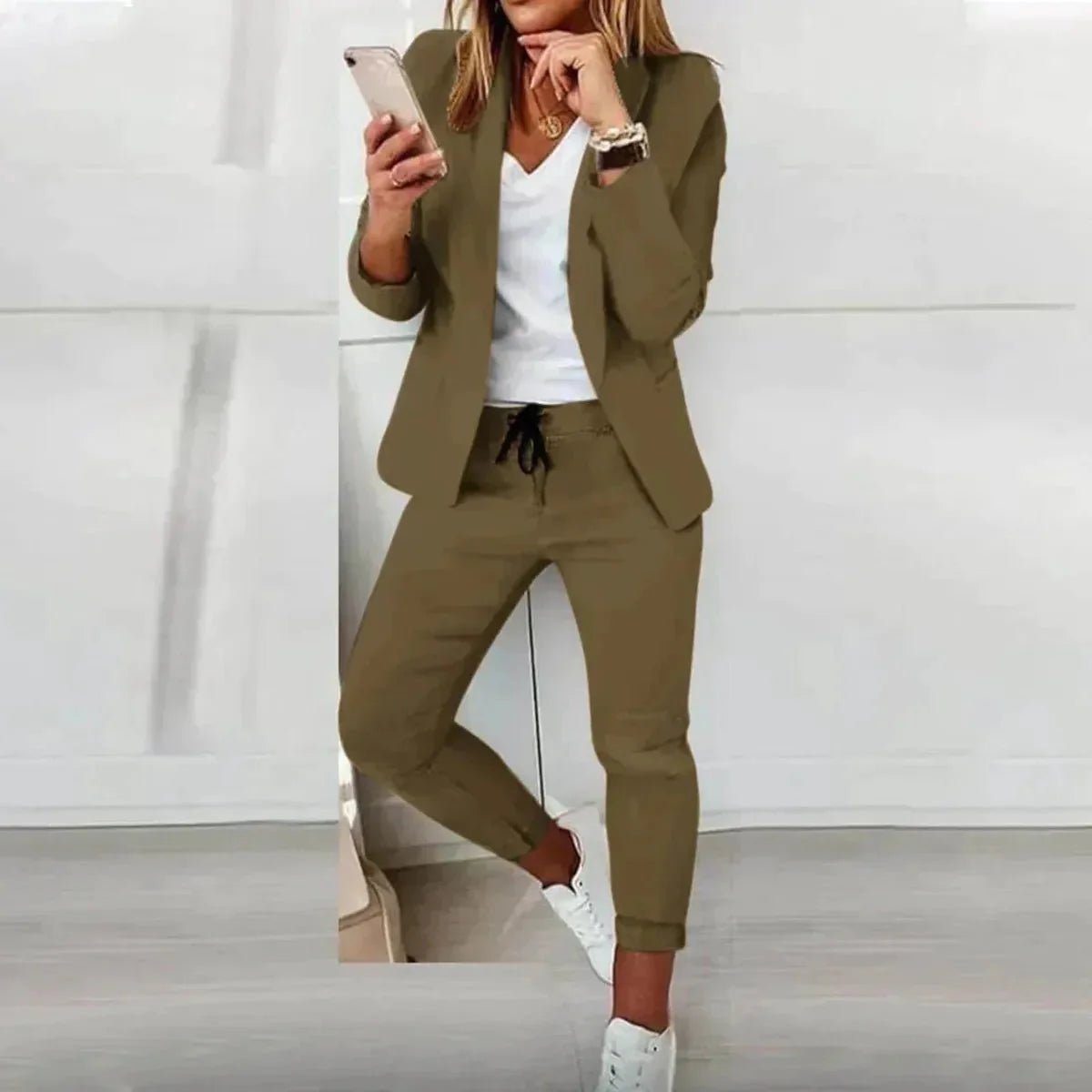 Dames Tailored Blazer Jogger Pak Set