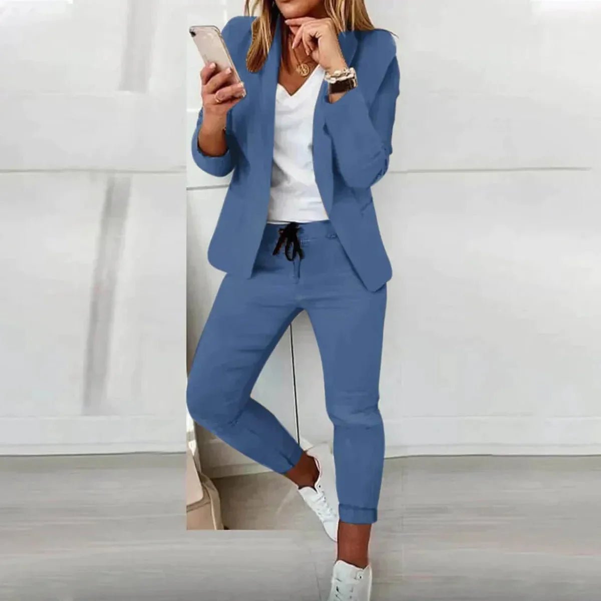 Dames Tailored Blazer Jogger Pak Set