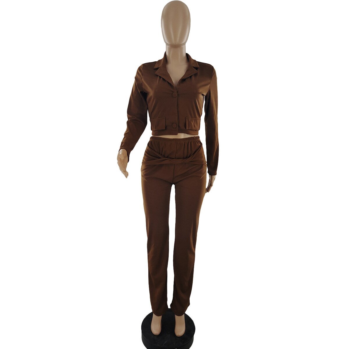 Dames Tailored Twee Piece Business Set Met Klassieke Revers