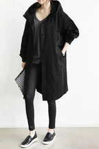 Dames Trenchcoat met Capuchon – Windjack voor het tussenseizoen