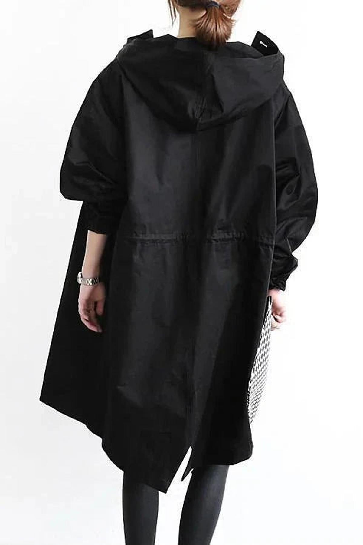 Dames Trenchcoat met Capuchon – Windjack voor het tussenseizoen