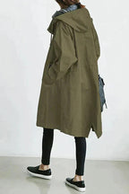 Dames Trenchcoat met Capuchon – Windjack voor het tussenseizoen