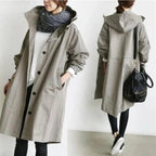 Dames Trenchcoat met Capuchon – Windjack voor het tussenseizoen