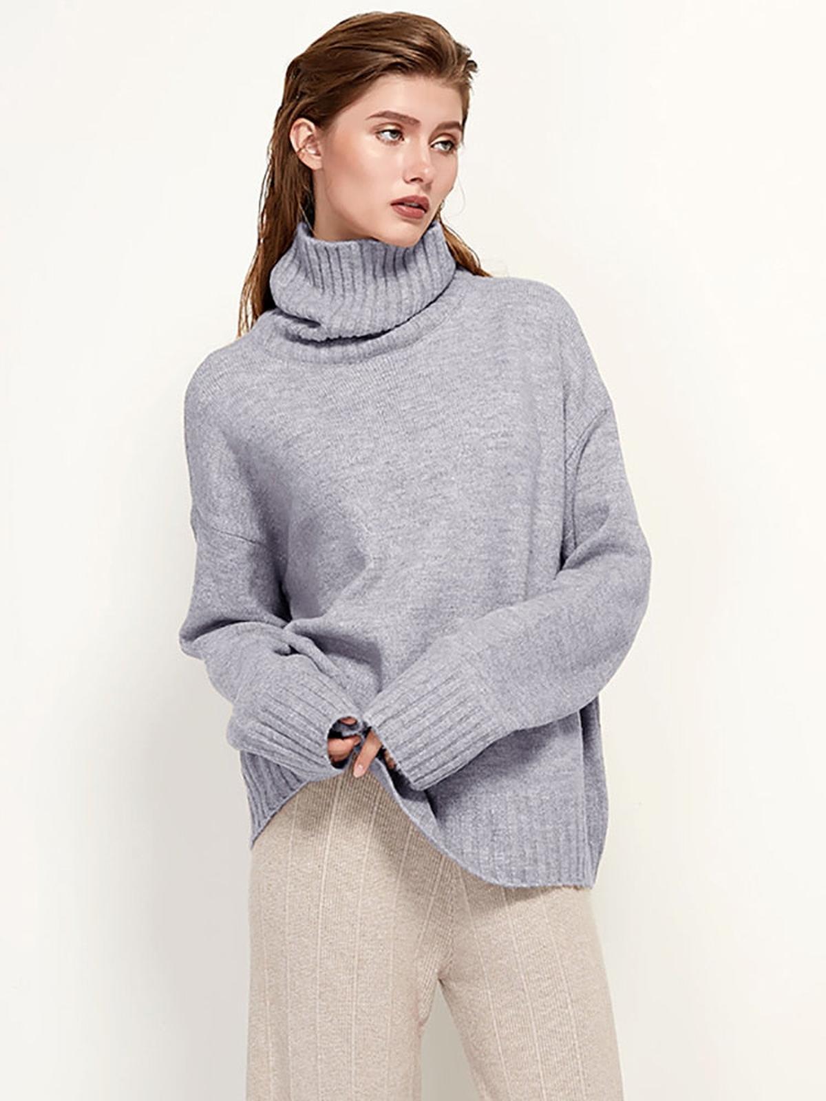 Dames Turtleneck Trui Regular Fit Van Premium Stof
