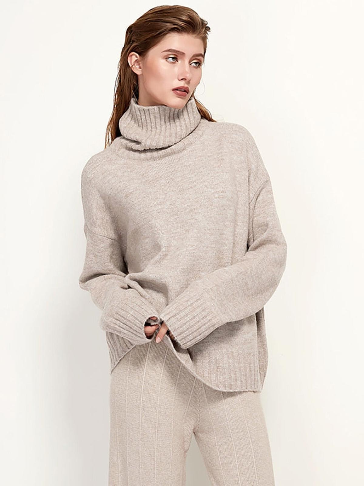 Dames Turtleneck Trui Regular Fit Van Premium Stof