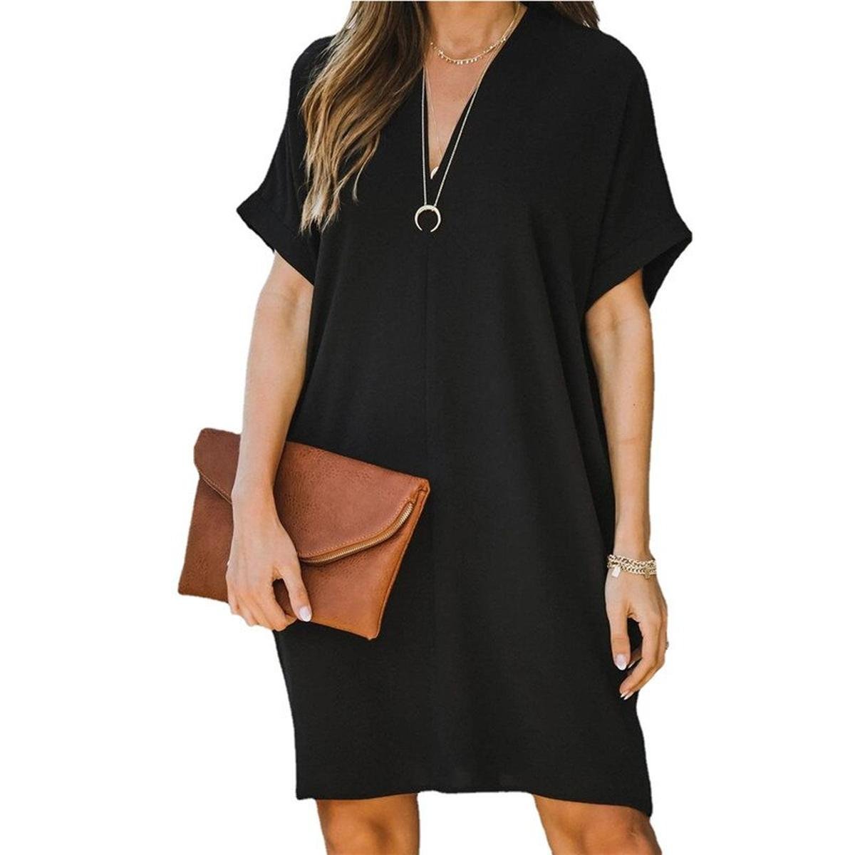 Dames V-Hals Jurk Aansluitend Elegant Voor Elke Gelegenheid