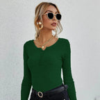 Dames V-Hals Trui Sweater Van Premium Stof