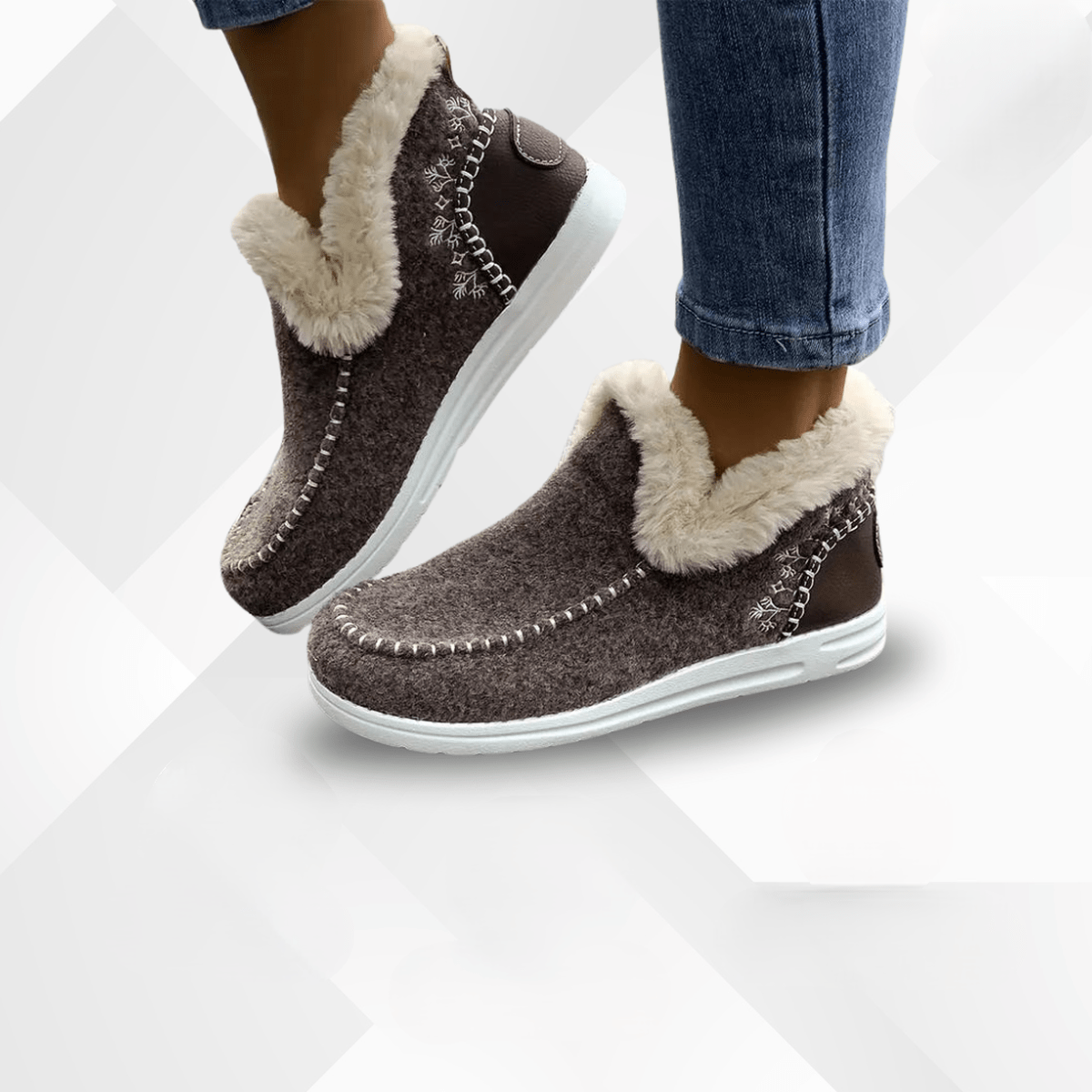 Dames Winter Comfort Schoenen Met Warme Pluche Voering En Slipvaste Zool