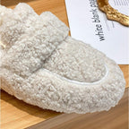 Dames Winter Slippers Met Slipbestendige Zool En Ademend Materiaal