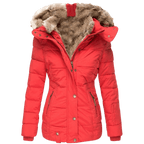Dames Winterjas met Bontvoering en Slim Fit