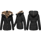Dames Winterjas met Bontvoering en Slim Fit