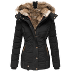 Dames Winterjas met Bontvoering en Slim Fit