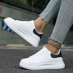 Dames Witte Leren Orthopedische Sneakers – Lichtgewicht en Ondersteunend
