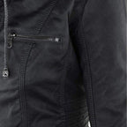 Dames Zwarte Capuchon Ritsjack Met Slim Fit