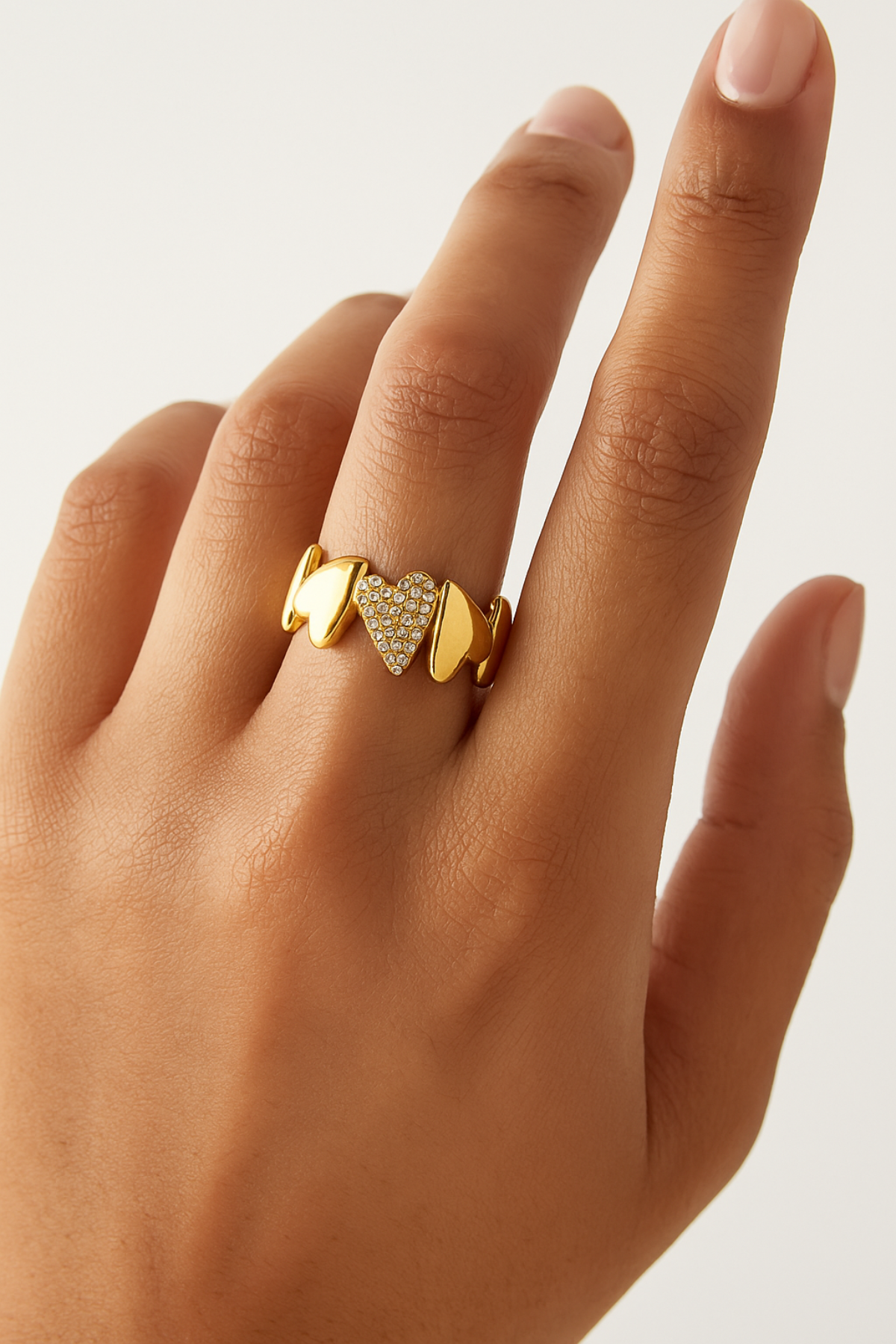 Glinsterende Hartvormige ring