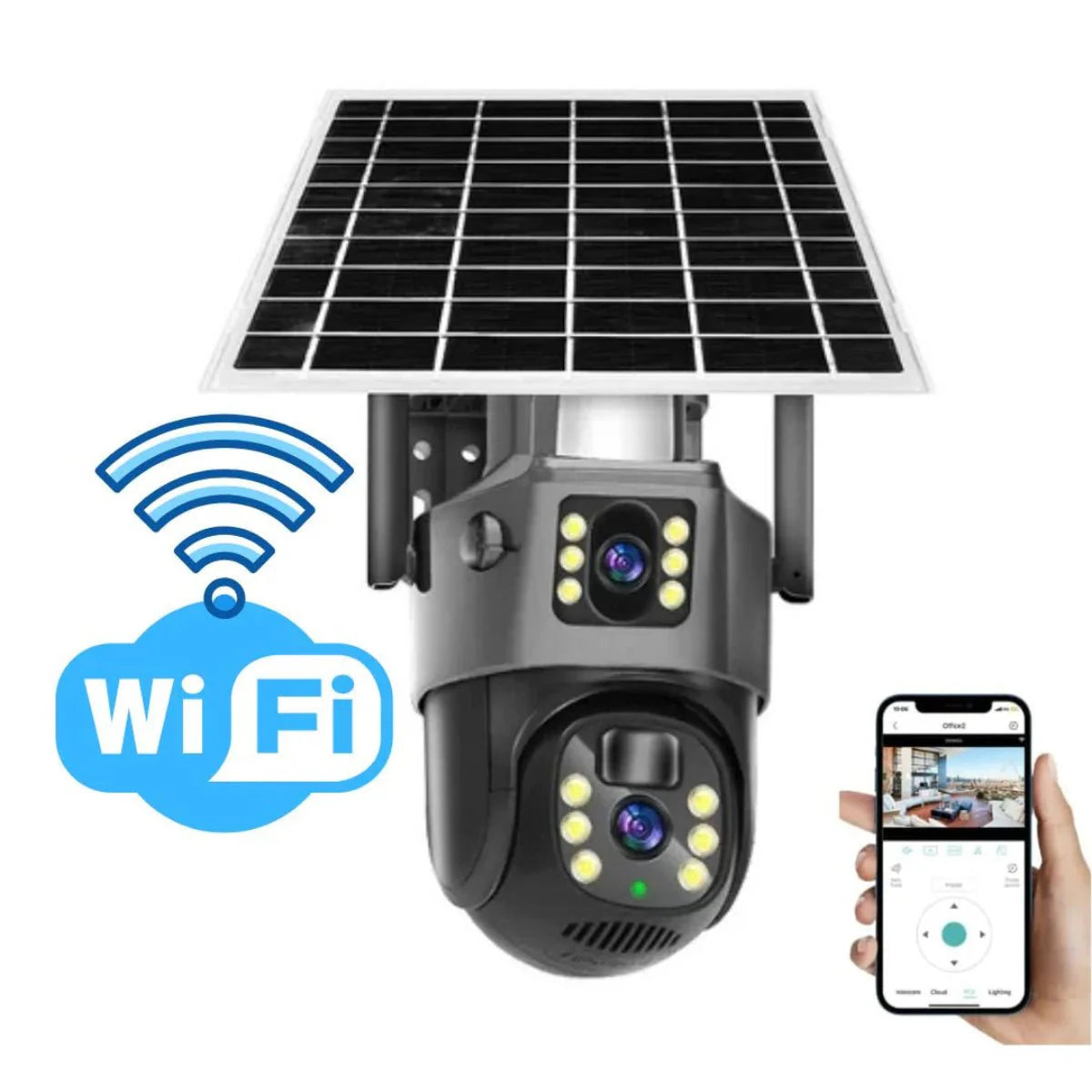 Draadloze Beveiligingscamera met Zonnepaneel - DualGuard 4K