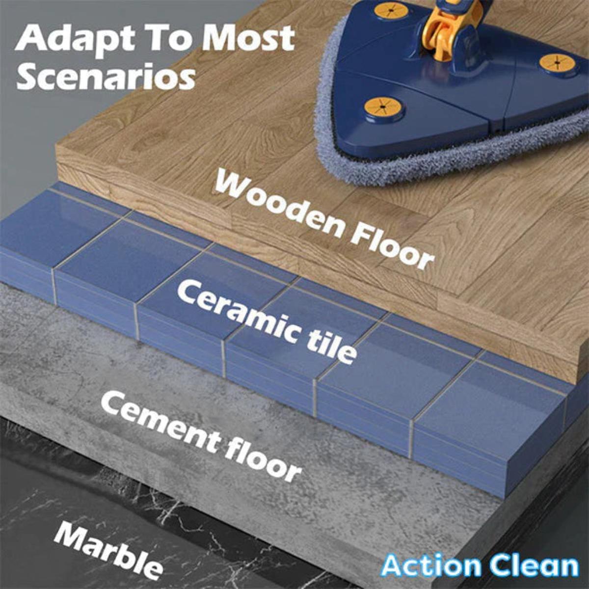 Driehoekige Vlakke Mop Voor Efficiënte Vloerreiniging