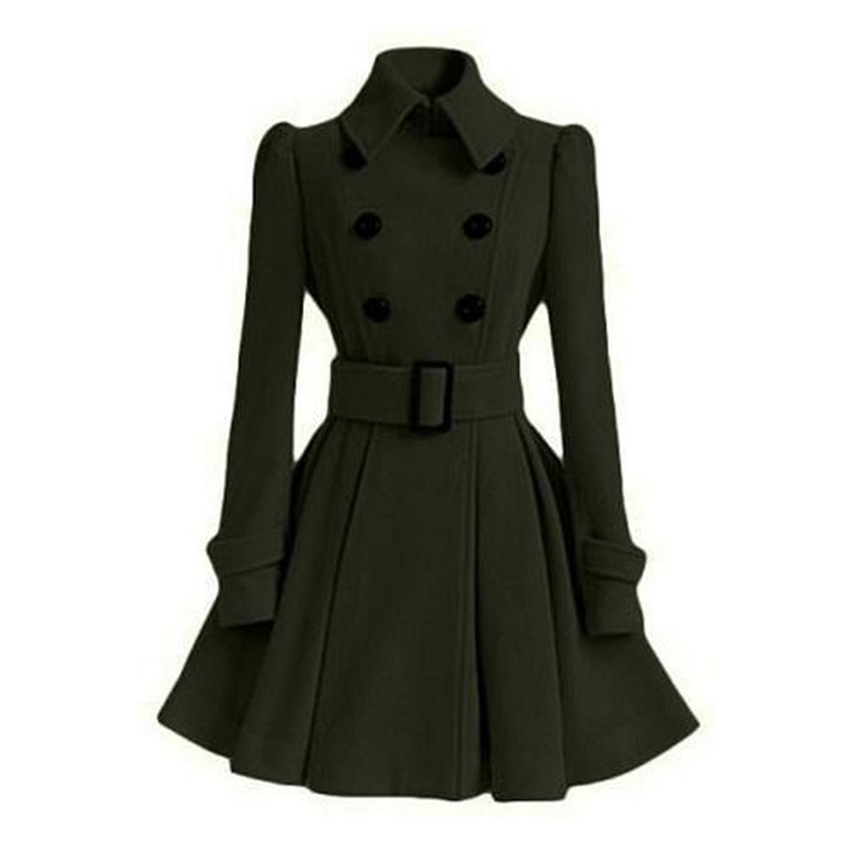 Dubbelzijdige Dames Windbreaker Trenchcoat