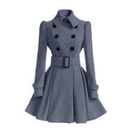 Dubbelzijdige Dames Windbreaker Trenchcoat