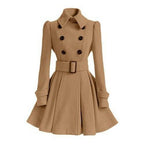Dubbelzijdige Dames Windbreaker Trenchcoat
