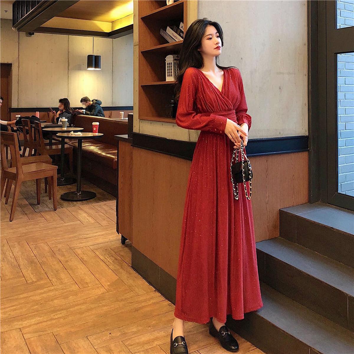 Elegante Avondjurk Voor Vrouwen Met Versieringen