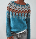 Elegante Dames Breipullover Voor Herfstmode