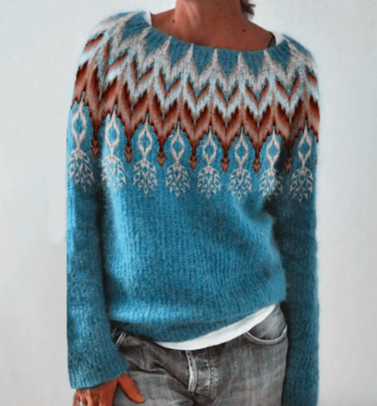 Elegante Dames Breipullover Voor Herfstmode