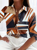 Elegante Damesblouse Met Opvallend Ontwerp En Comfortabele Pasvorm