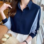 Elegante Damesblouse Van Ademend Materiaal Voor Lente En Zomer