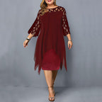 Elegante Plus Size Midi Jurk