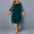 Elegante Plus Size Midi Jurk