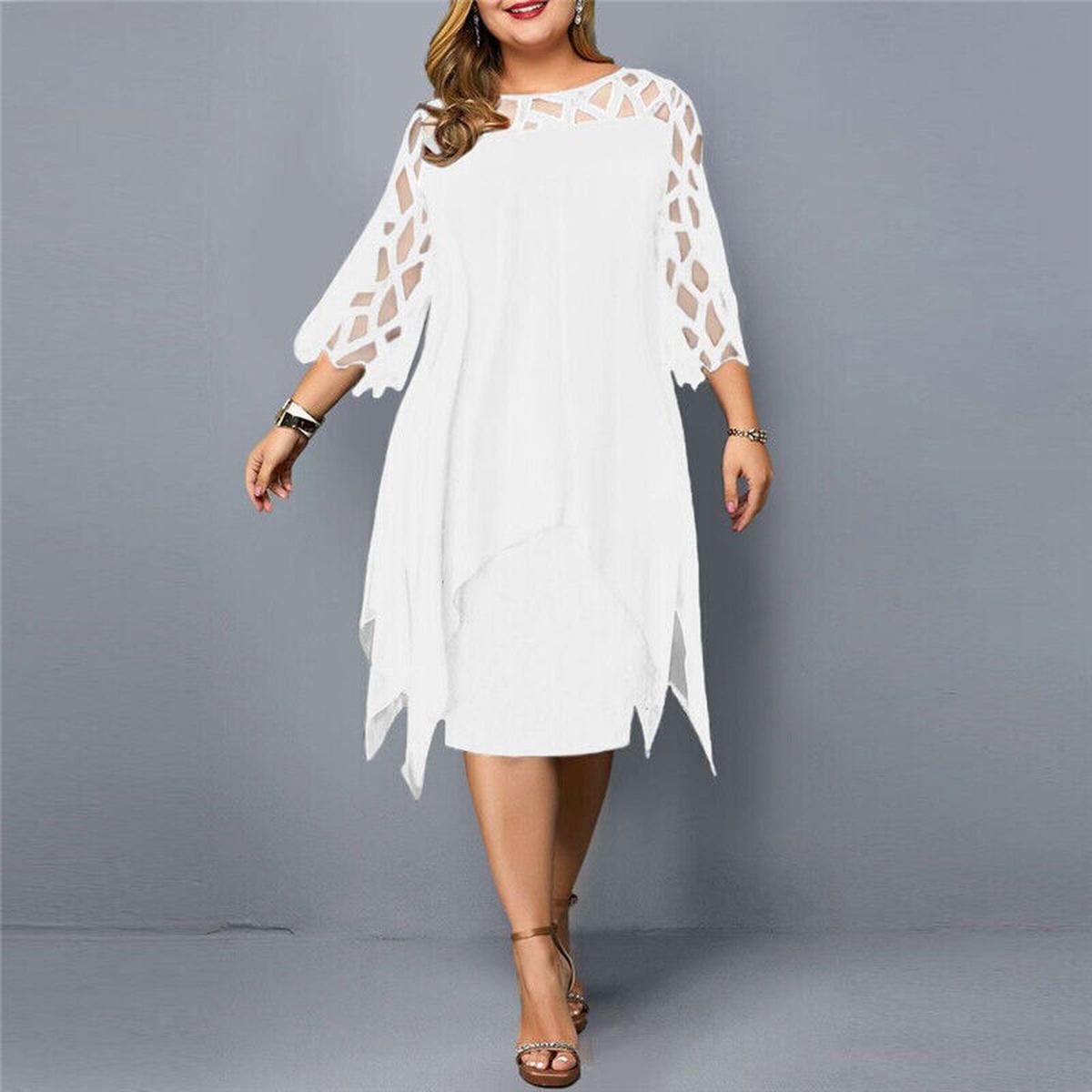 Elegante Plus Size Midi Jurk