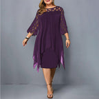 Elegante Plus Size Midi Jurk