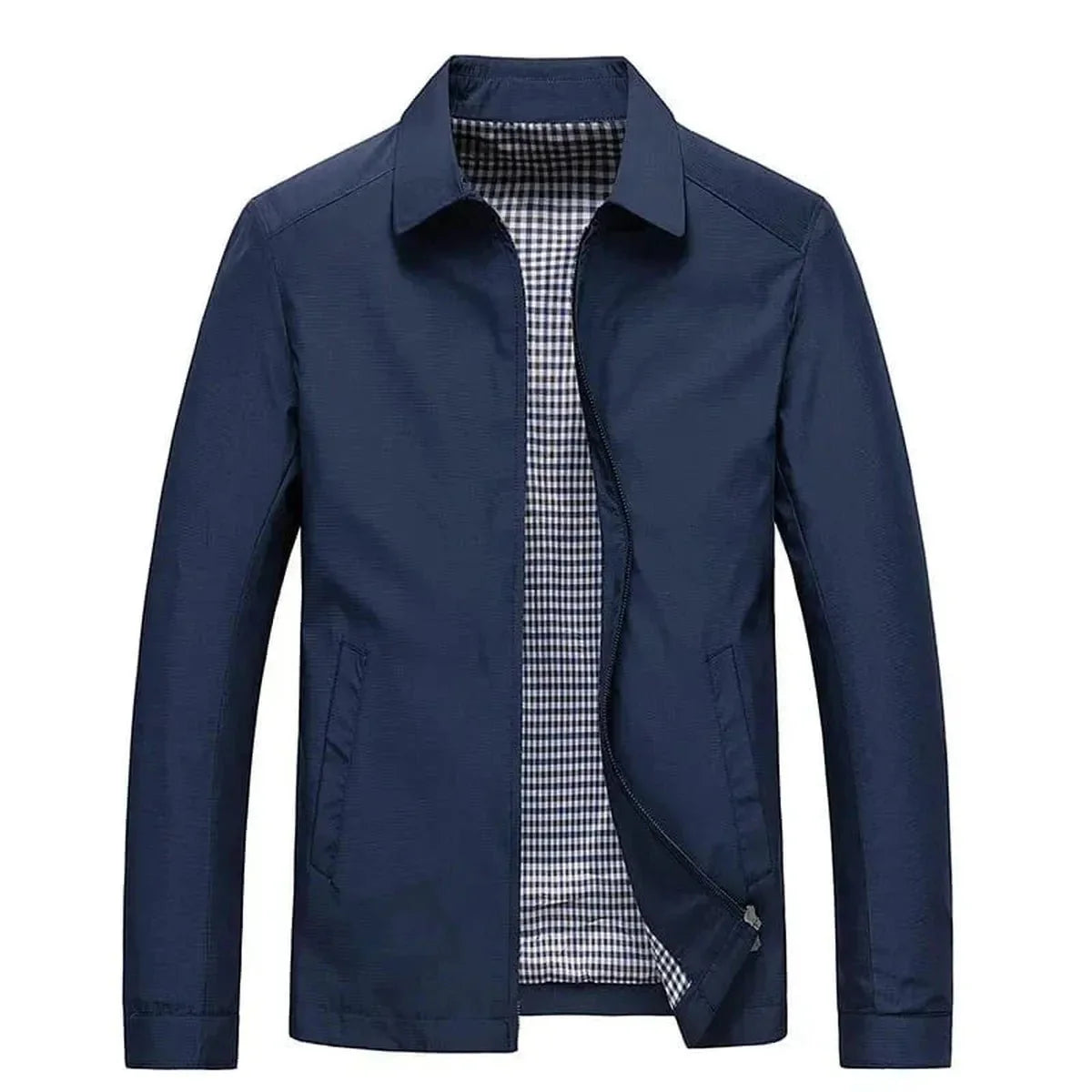 Elegante Zip-Up Sweater met Klassieke Kraag