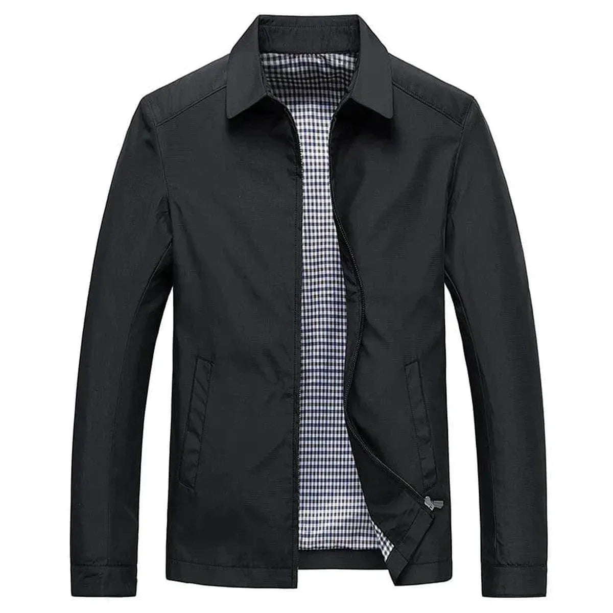 Elegante Zip-Up Sweater met Klassieke Kraag