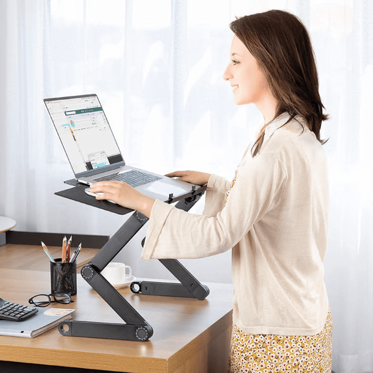 Ergonomische 360° Roterende Laptopstandaard met Verstelbare Hoogte