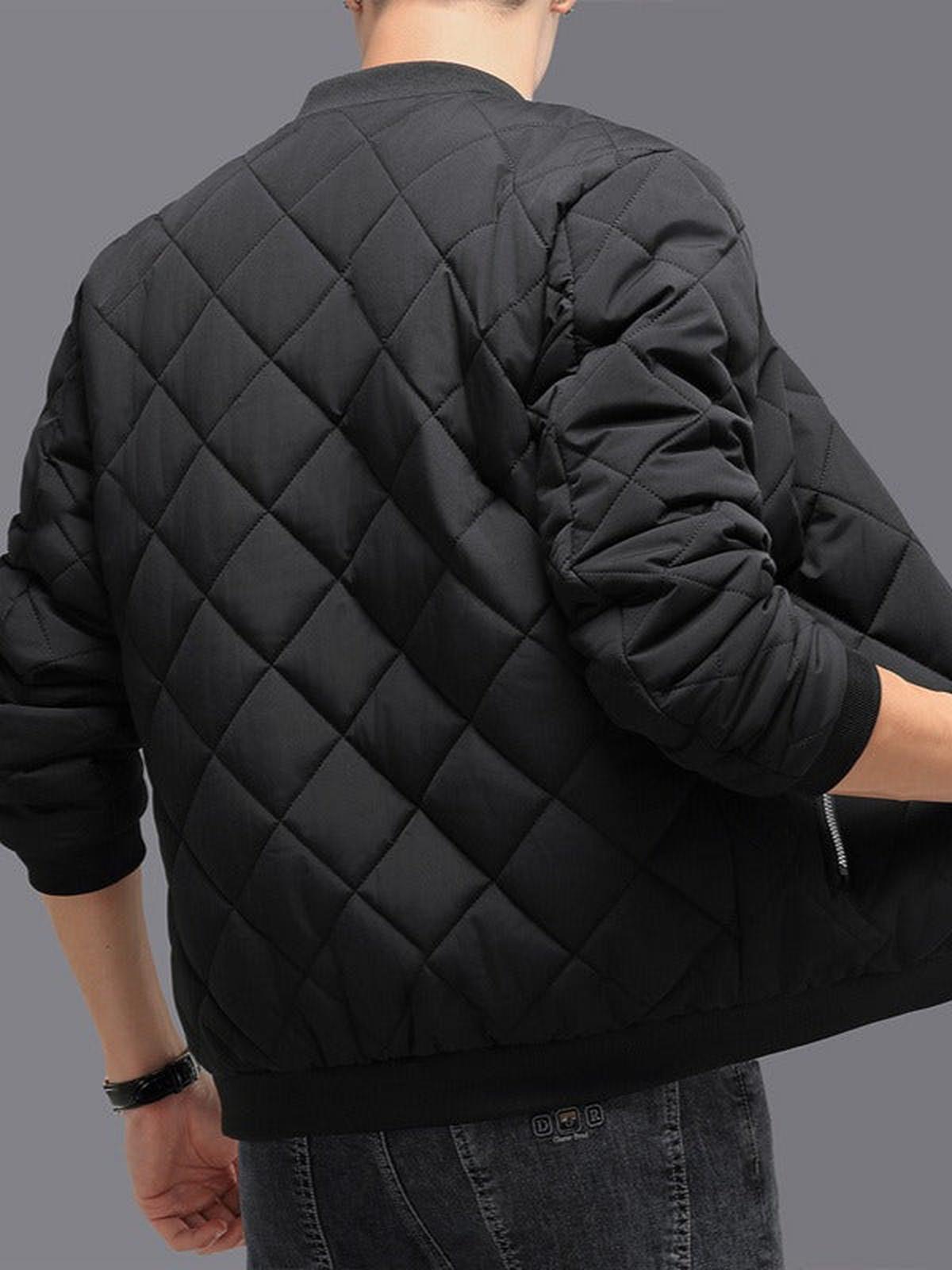 Fleece Gevoerde Gewatteerde Jas voor Mannen