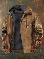 Fleece-Gevoerde Winterjas Met Camouflage Mouwen Voor Heren