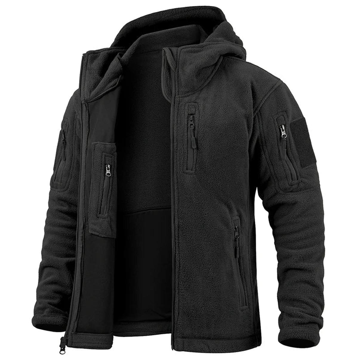 Fleece Hooded Tactical Jacket Met Meerdere Zakken Voor Buitenactiviteiten