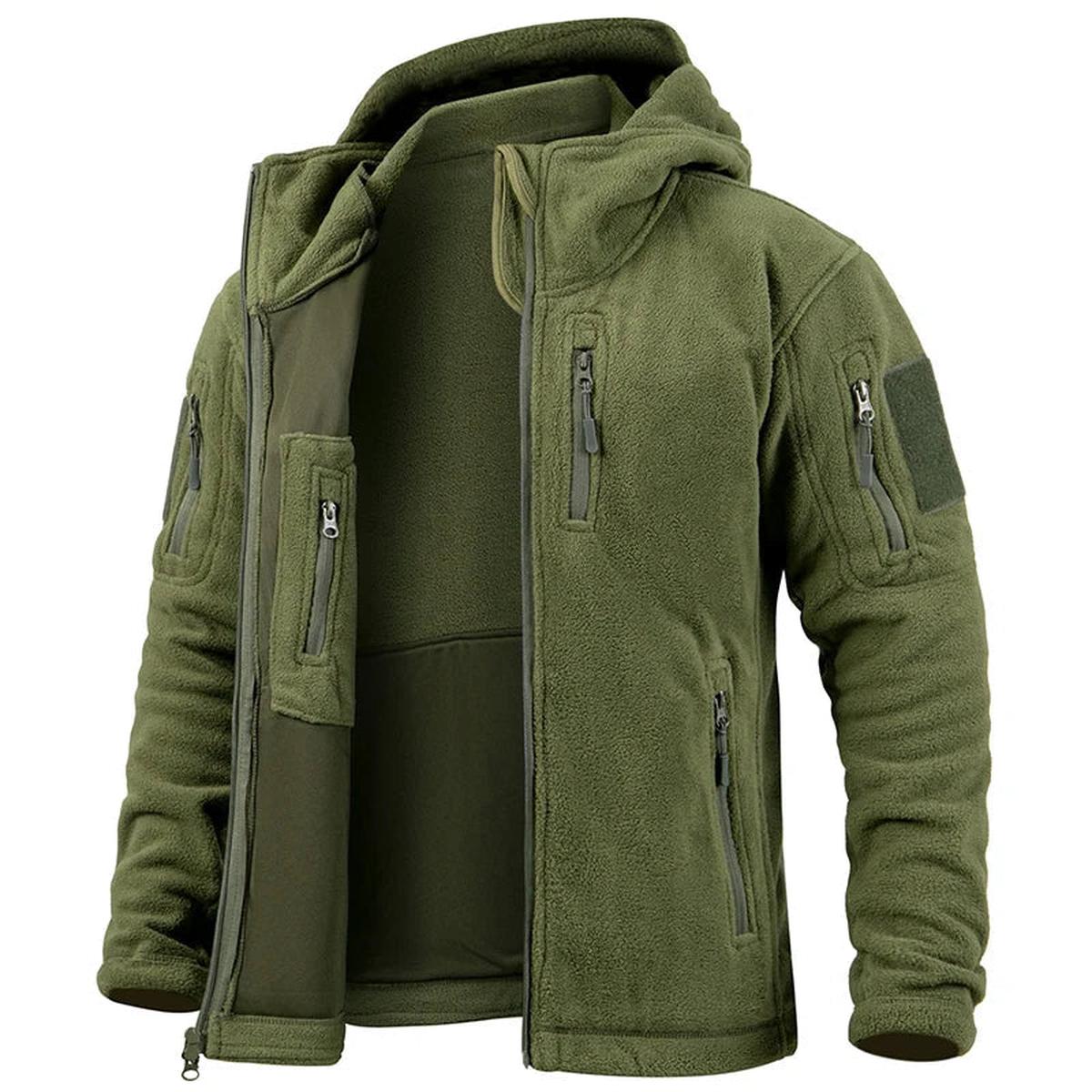 Fleece Hooded Tactical Jacket Met Meerdere Zakken Voor Buitenactiviteiten