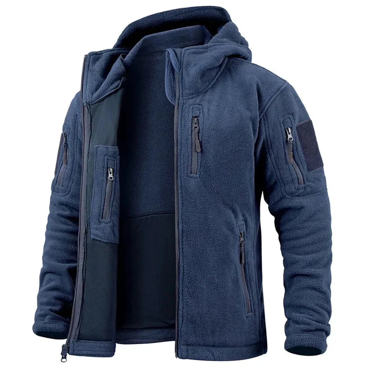 Fleece Hooded Tactical Jacket Met Meerdere Zakken Voor Buitenactiviteiten