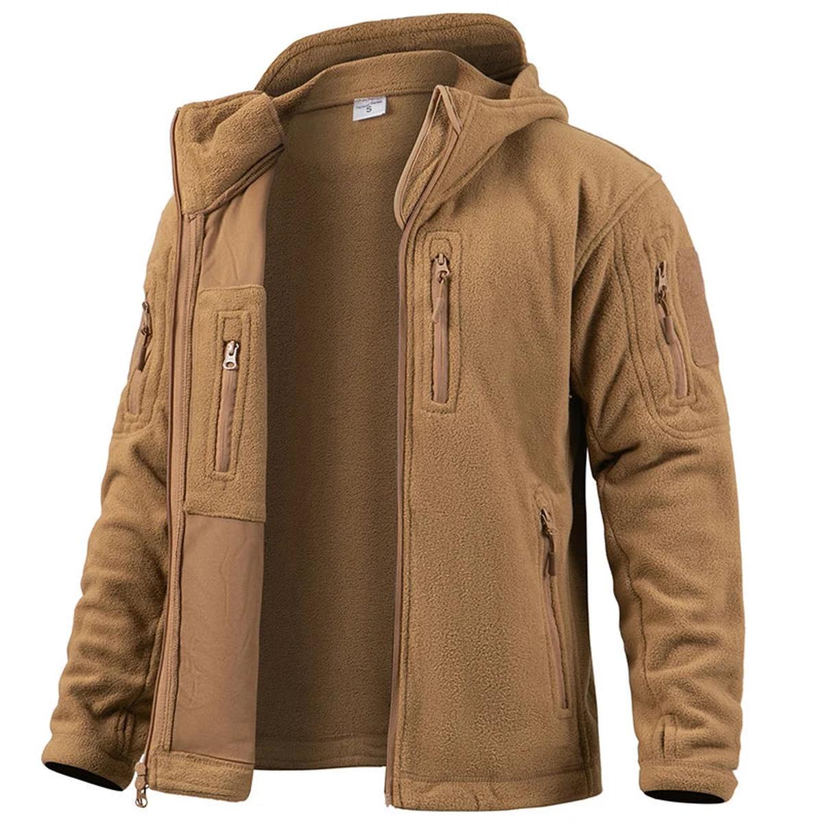 Fleece Hooded Tactical Jacket Met Meerdere Zakken Voor Buitenactiviteiten