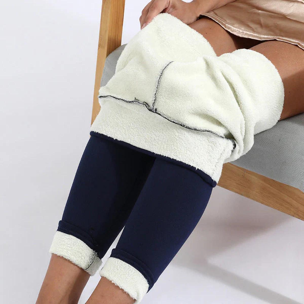 Fleece Legging Dames - Slim Fit Hoge Taille Winter Leggings