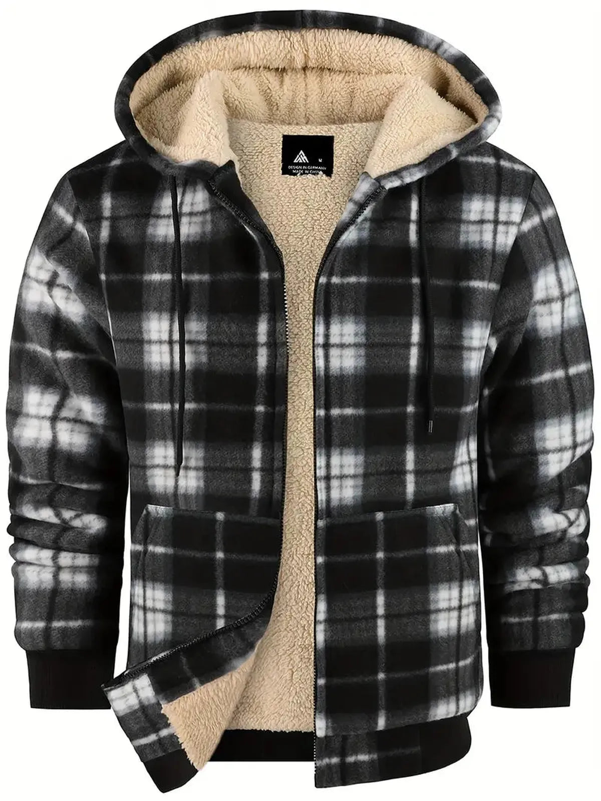 Fleece-gevoerde Polyester Winterjas