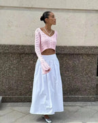 Gehaakte Cropped Vest Met Lange Mouwe