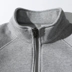 Geribbelde Brei Half-Zip Sweatshirt Voor Mannen
