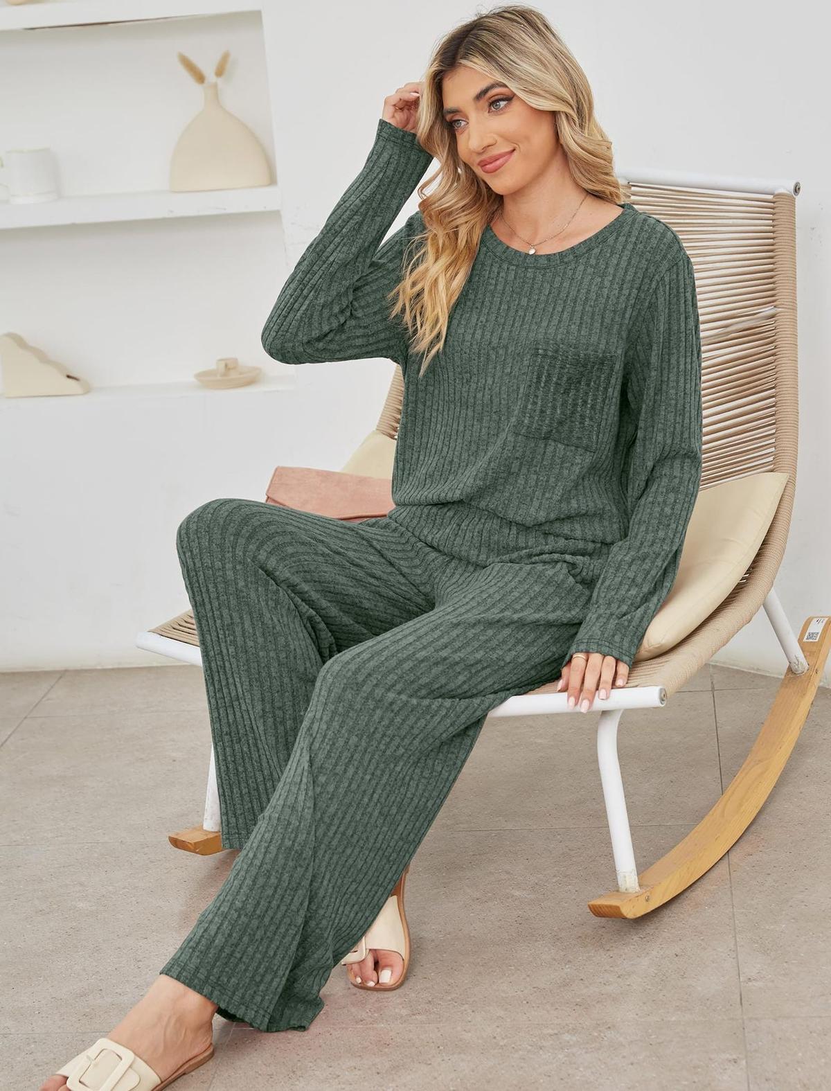 Geribbelde Tricot Casual Lounge Set